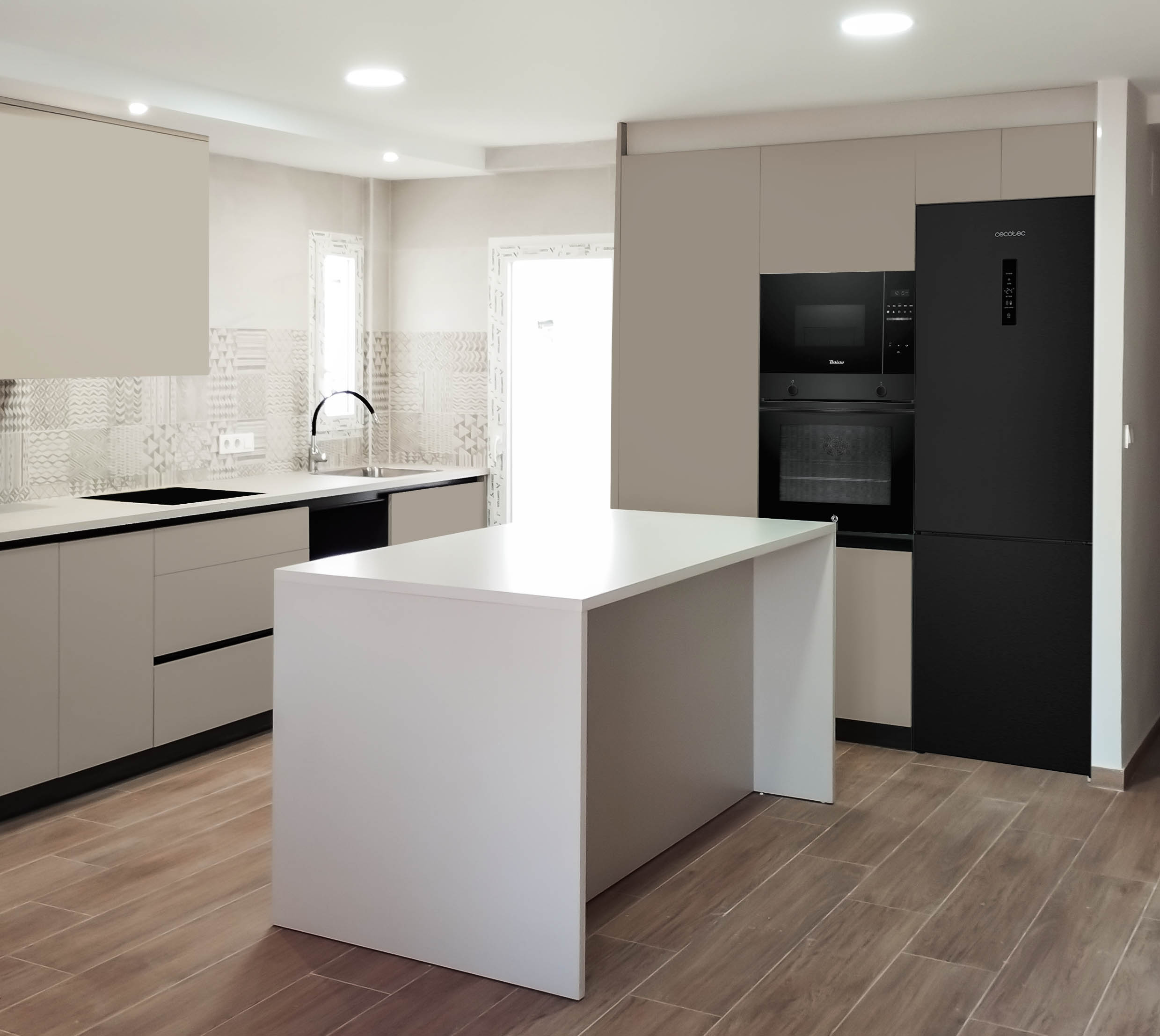 Cocinas cuadradas con Isla